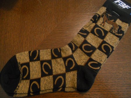 Lady's Socks Tan and Black